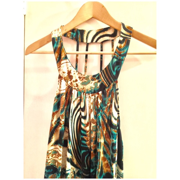 S-TWELVE SHORT CASUAL DRESS SLEEVELESS SZ M MULTIC - Picture 4 of 8